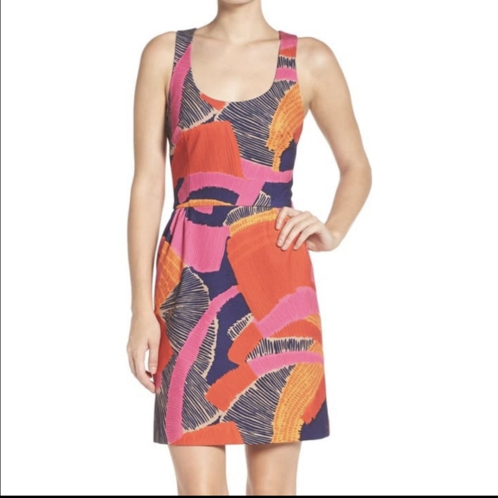 TRINA TURK Abstract Dress Size 0 racer back